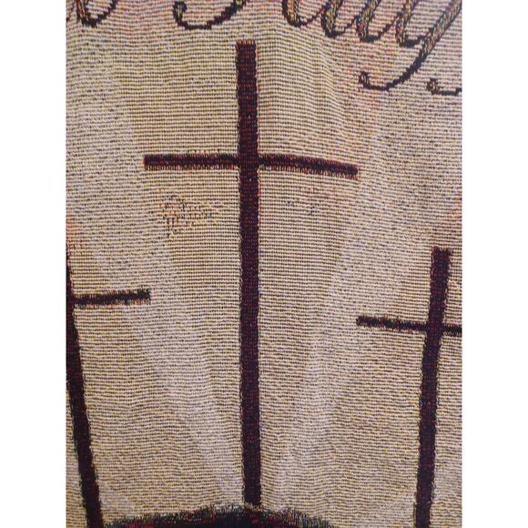 The Old Rugged Cross Blanket 51 × 68 Religious Beautiful Big Made In USA - Picture 6 of 11